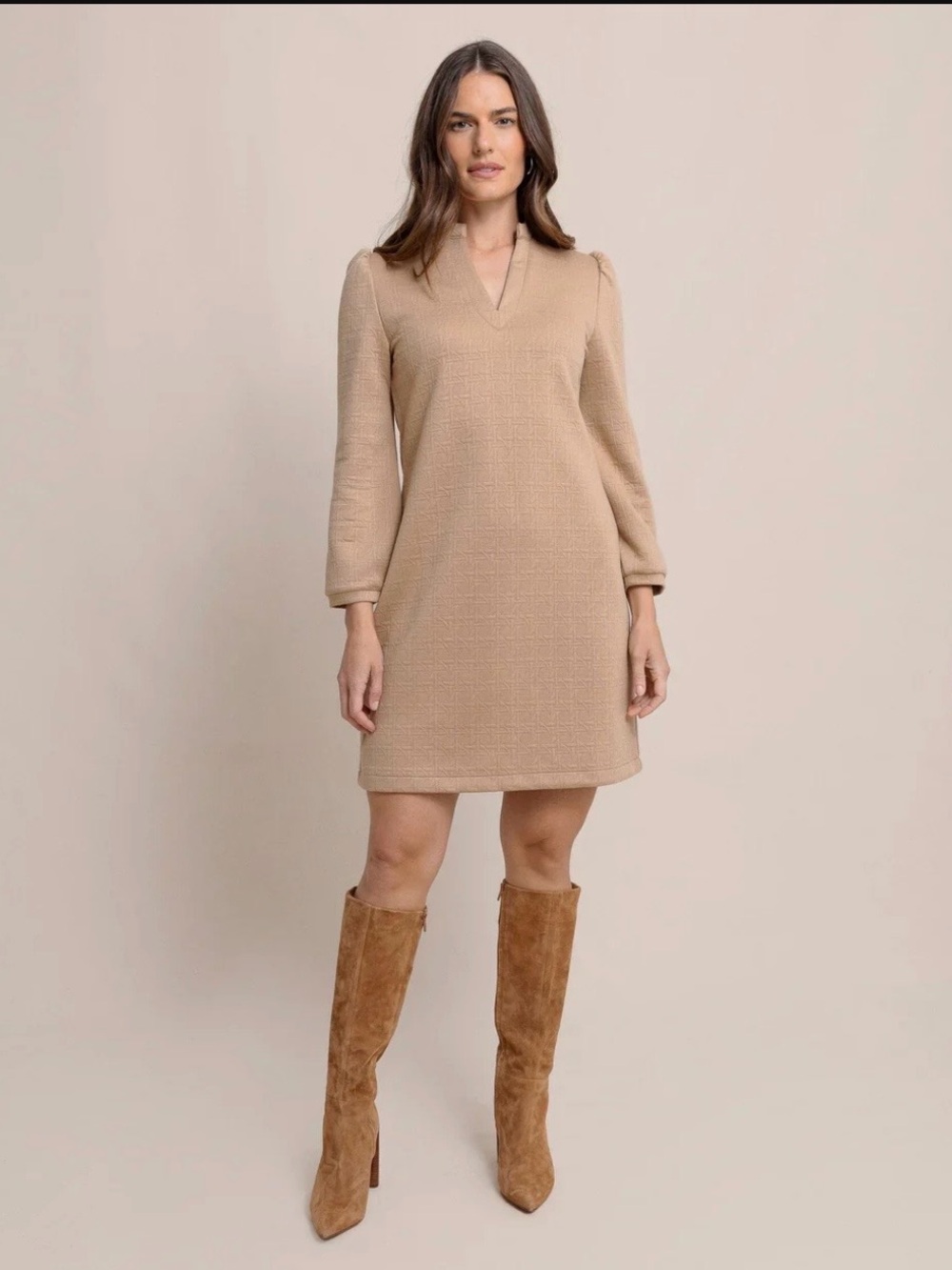 Southern Tide Oren Quilted Dress Tannin Size Large